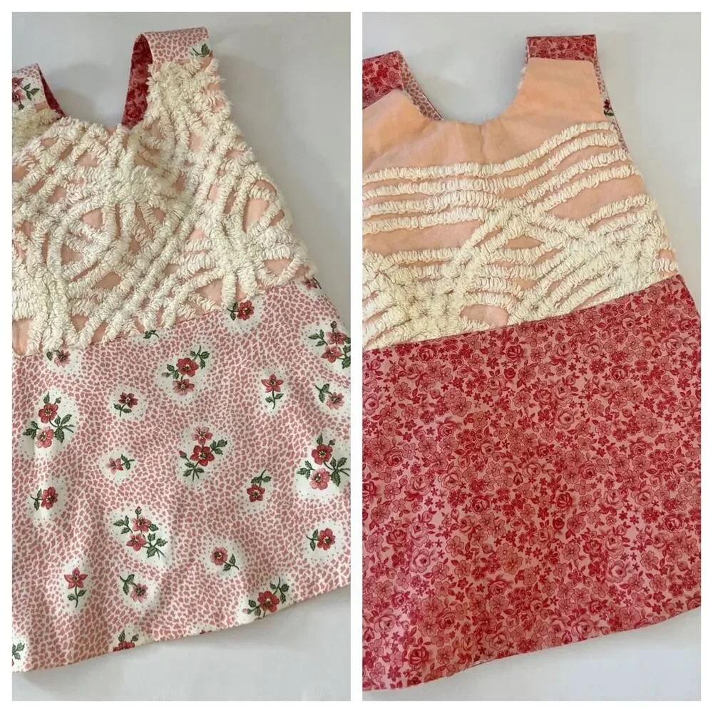New with Tags Handmade Reversible Baby Dress Size 12 Months